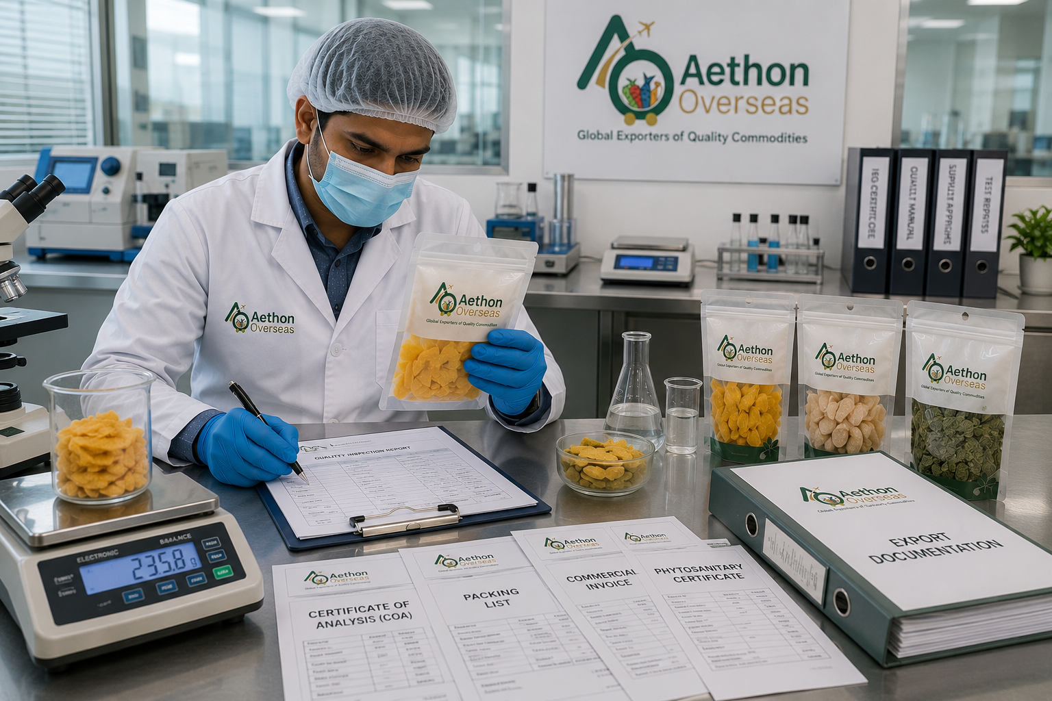 Quality control and export documentation