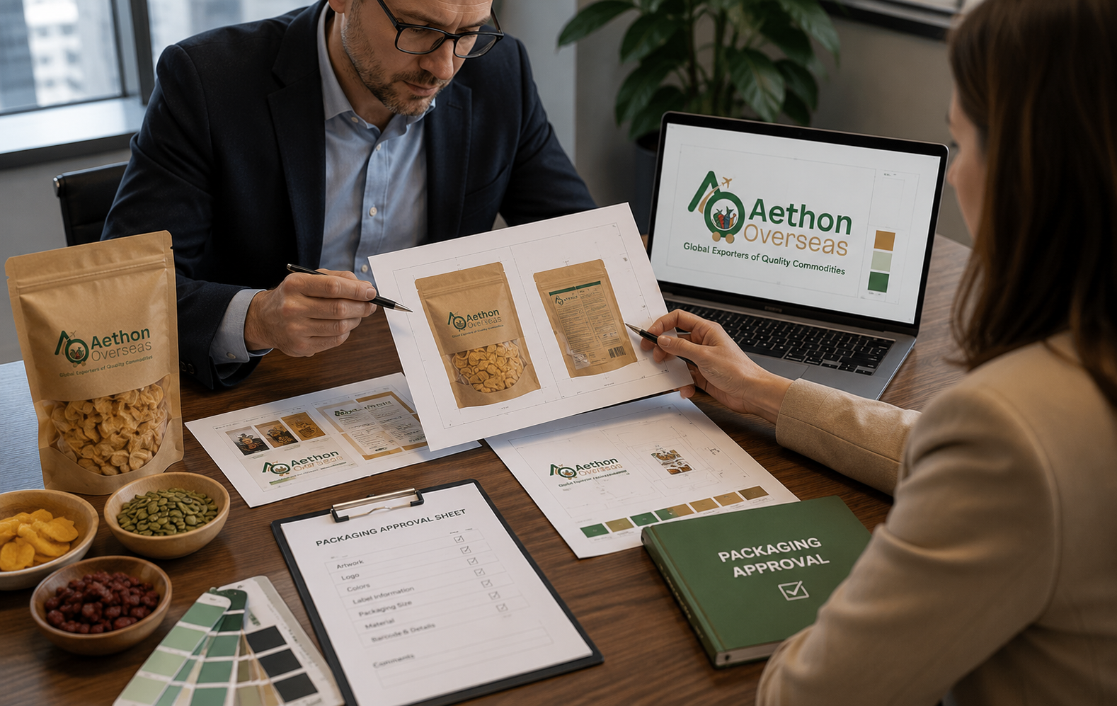 Approving product sample and packaging artwork