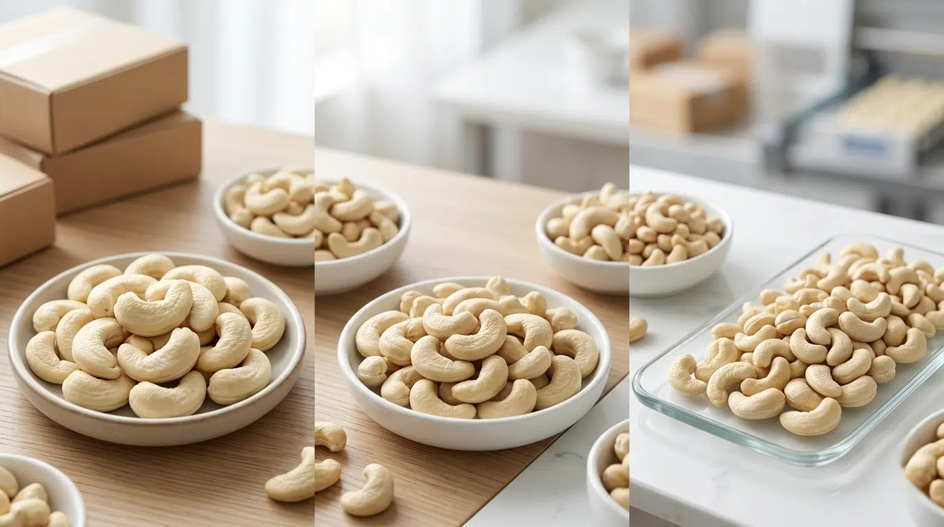 Indian Cashew: W180 to W320 Grades